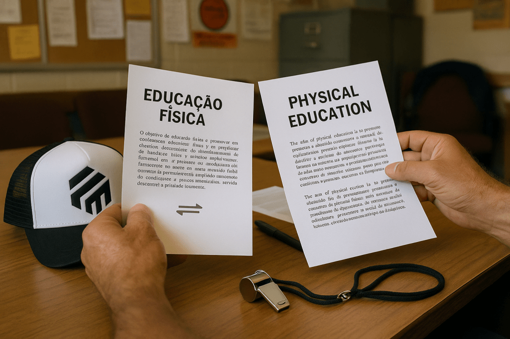 Traduzindo conteúdos de Educação Física para o&nbsp;inglês.